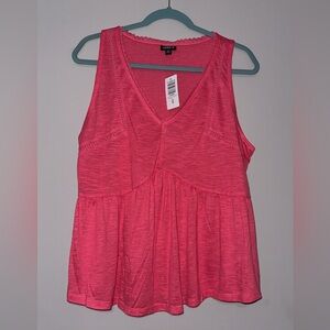 NWT Torrid Hot Pink Sleeveless Tank Top